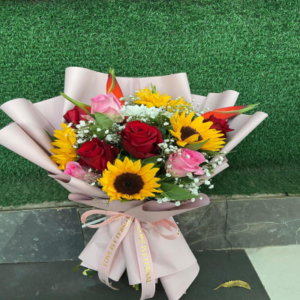 Buquê com flores tropical